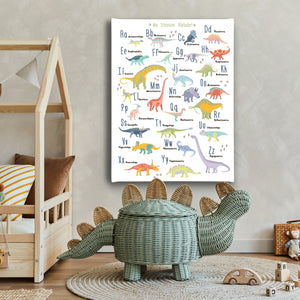 Nursery Wall Poster - Dinosaur Alphabet