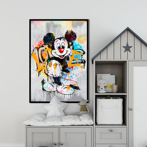 Nursery Wall Poster - Mickey Mouse & Graffiti