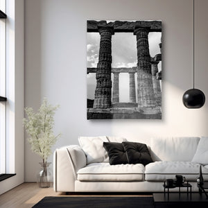 Wall Art - Black & White Greece Columns