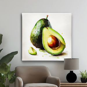 Canvas Wall Art - Oil Painting Avocado