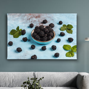 Canvas Wall Art - Fresh Blackberries