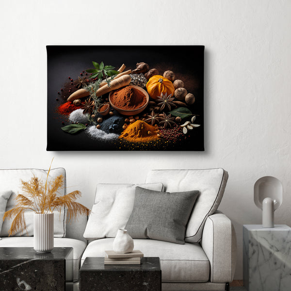 Canvas Wall Art, Colorful Spices, Wall Poster