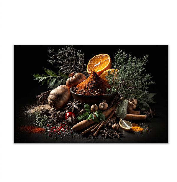 Canvas Wall Art, Colorful Spices & Fruits, Wall Poster