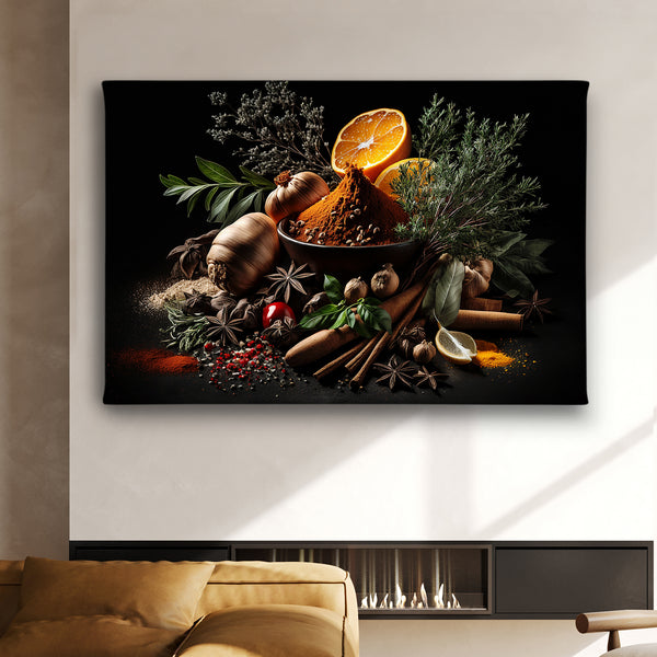 Canvas Wall Art - Colorful Spices & Fruits