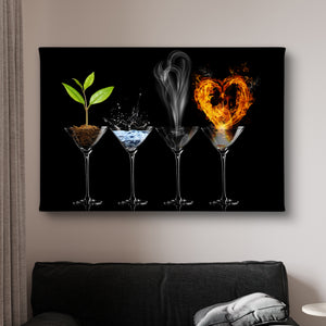 Canvas Wall Art - Nature Elements in Glass