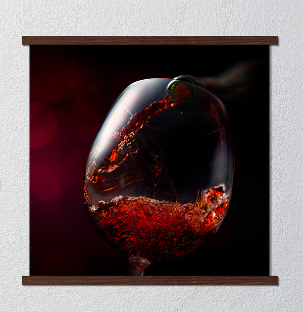 Canvas Wall Art, Red Wine Glass Wall Poster