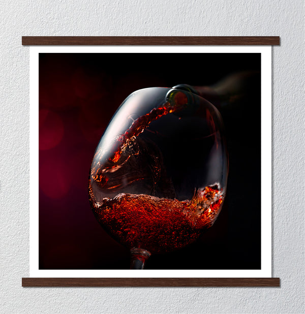 Canvas Wall Art, Red Wine Glass Wall Poster