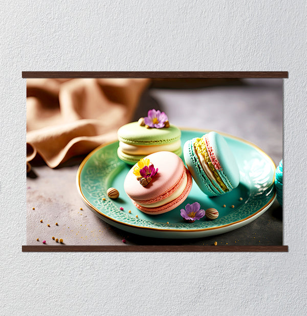 Canvas Wall Art, Colorful Macarons , Wall Poster, Wall Poster