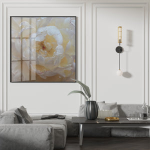 Wall Art - White Large Peony Flower Wall Poster