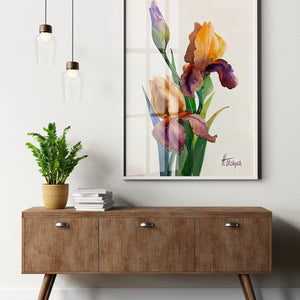 Wall Art - Colorful Iris Flower Wall Poster