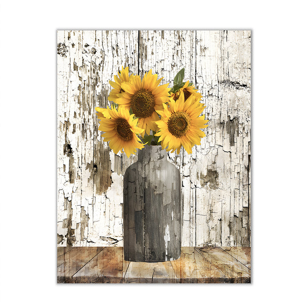 Canvas Wall Art, Yellow Sunflower Bouquet Wall Poster
