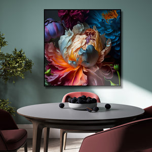 Wall Art - Multicolor Large Peony Flower Wall Poster