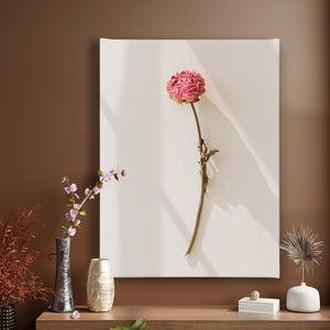 Canvas Wall Art -  Dried Pink Peony Flower Wall Poster