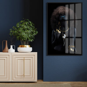 Fashion Wall Art - Black and Gold African Woman