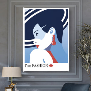 Canvas Fashion Wall Art -  Lady with accessories
