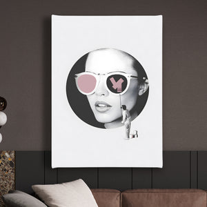 Canvas Fashion Wall Art -  Abstract Girl Portrait