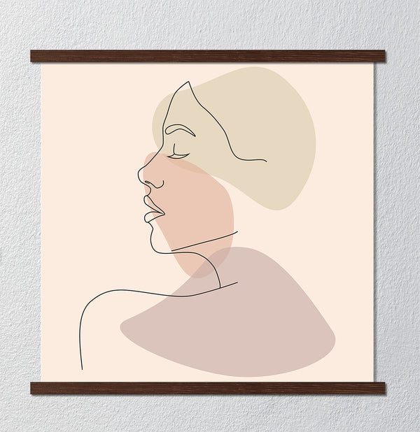 Canvas Wall Art, Woman Face, Minimalist Wall Poster