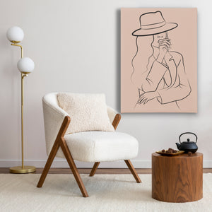 Wall Art - Fashion Woman with Hat