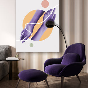 Wall Art - Purple Abstract Hands