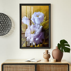 Wall Poster - White Large Rose Flower