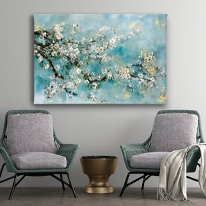 Wall Poster - White Flowers Tree Branch