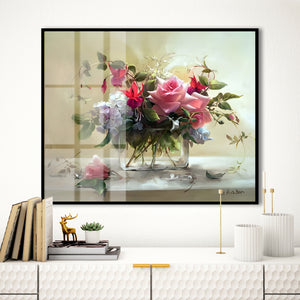 Wall Poster - Retro Multiflower Flower Bouquet