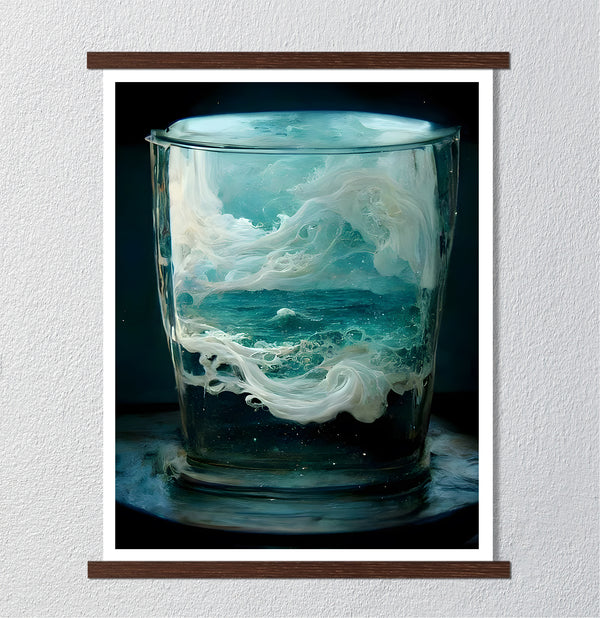 Canvas Wall Art, A Sea Lost in Glass, Wall Poster