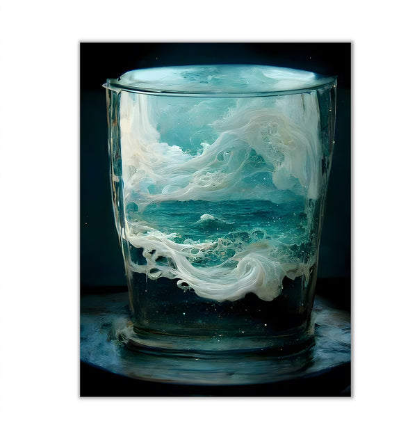 Canvas Wall Art, A Sea Lost in Glass, Wall Poster