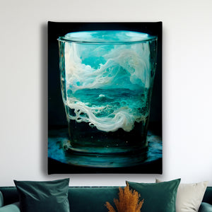 Canvas Wall Art -  A Sea Lost in Glass