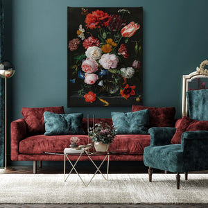 Wall Art - Still Life with Flowers in a Glass Vase