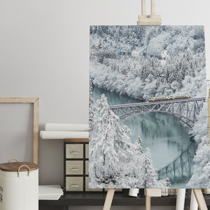 Wall Poster - Winter Forest & Train Wall Art