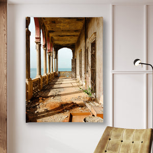 Canvas Wall Poster -  Abandoned mMnsion Lebanon 