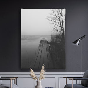 Сanvas Wall Poster - Greyscale Landscape 