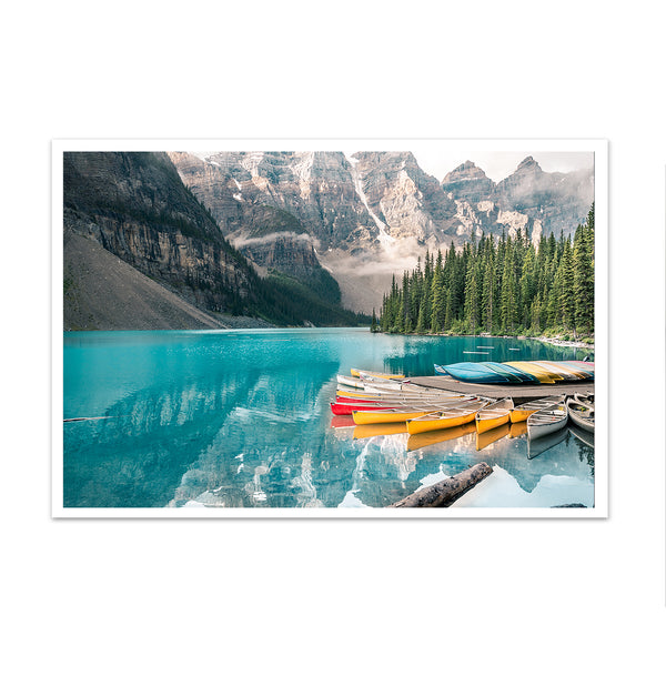 Canvas Wall Poster, Moraine Lake & Mountaines , Wall Art
