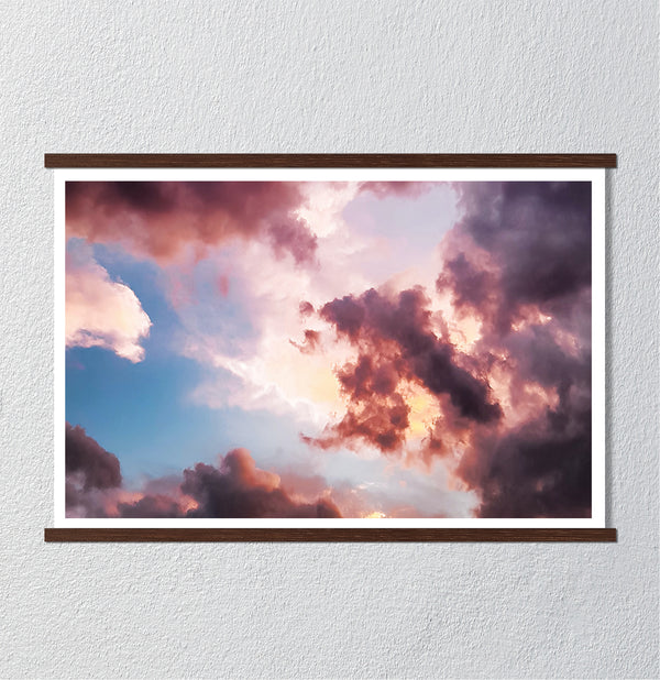 Canvas Wall Poster, Colorful Clouds, Wall Art