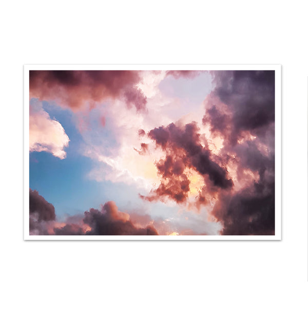 Canvas Wall Poster, Colorful Clouds, Wall Art