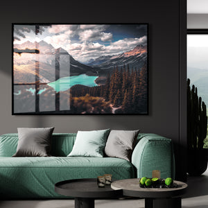 Wall Poster - Turquoise Water in the Forest Mountains 
