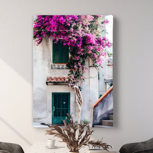 Canvas Wall Poster -  Pink Flowers 