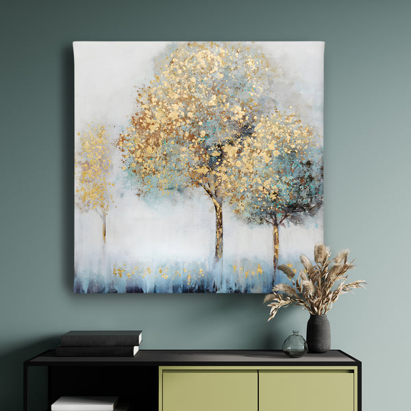 Canvas Wall Art, Golden Tree, Wall Poster