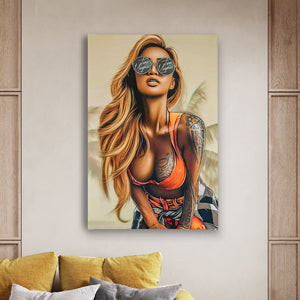 Canvas Wall Art -  Pop Art Woman  Poster