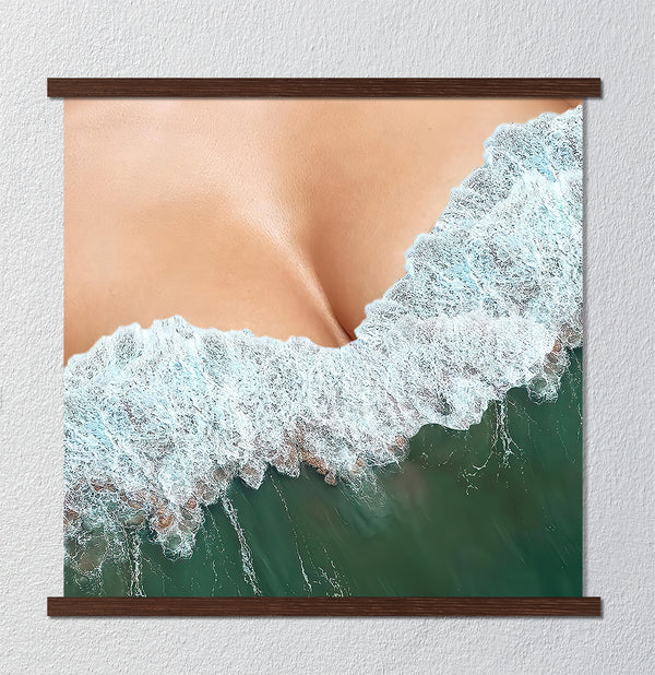 Canvas Wall Art, Waves, Nude Wall Poster