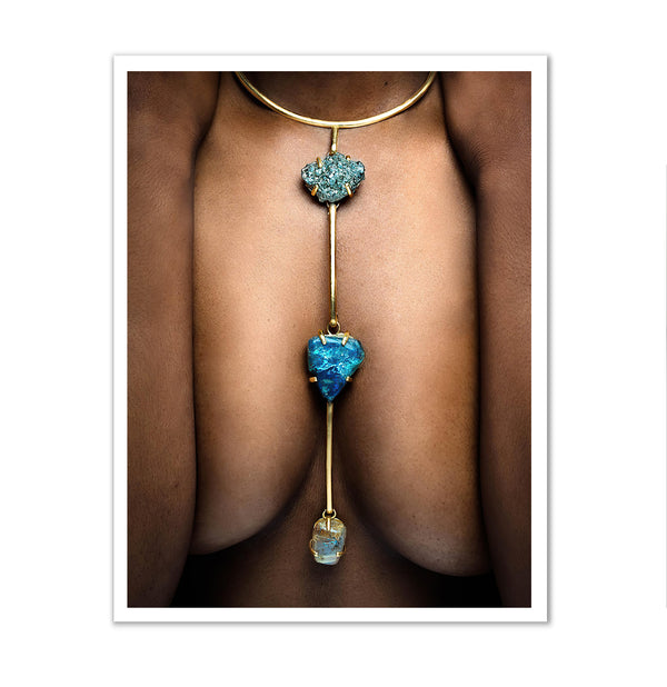 Canvas Wall Art, Blue Gems, Nude Wall Poster