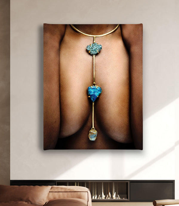 Canvas Wall Art -  Blue Gems  Poster