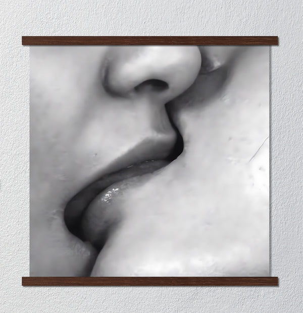 Canvas Wall Art, Black & White Kiss, Nude Wall Poster