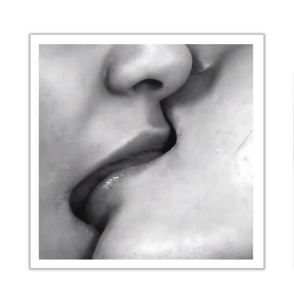 Canvas Wall Art, Black & White Kiss, Nude Wall Poster