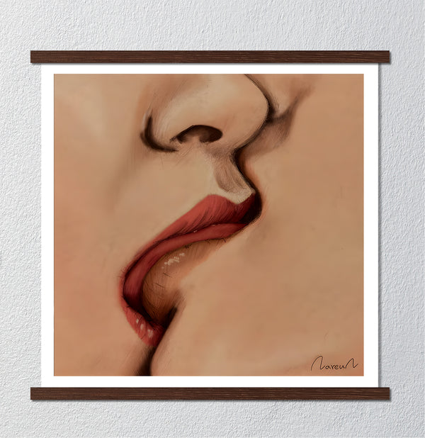 Canvas Wall Art, Vintage Kiss, Nude Wall Poster