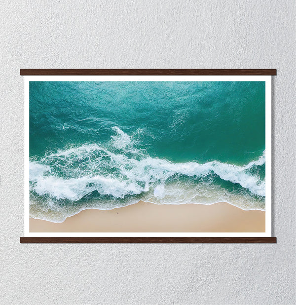Canvas Wall Art, Turquoise Sea & Yellow Beach, Wall Poster