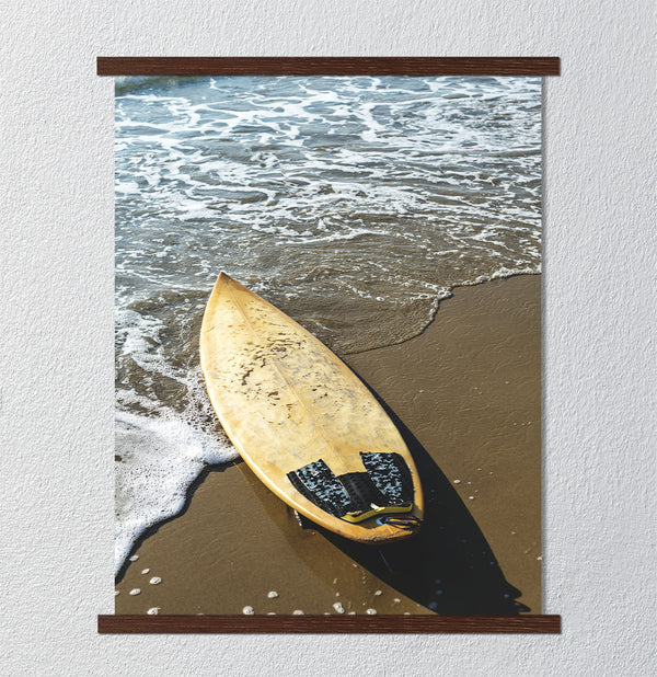 Canvas Wall Art, Surf Board and Sea, Wall Poster