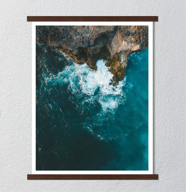 Canvas Wall Art, Black Stones & Waves, Wall Poster