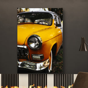 Wall Art - Yellow Old Car